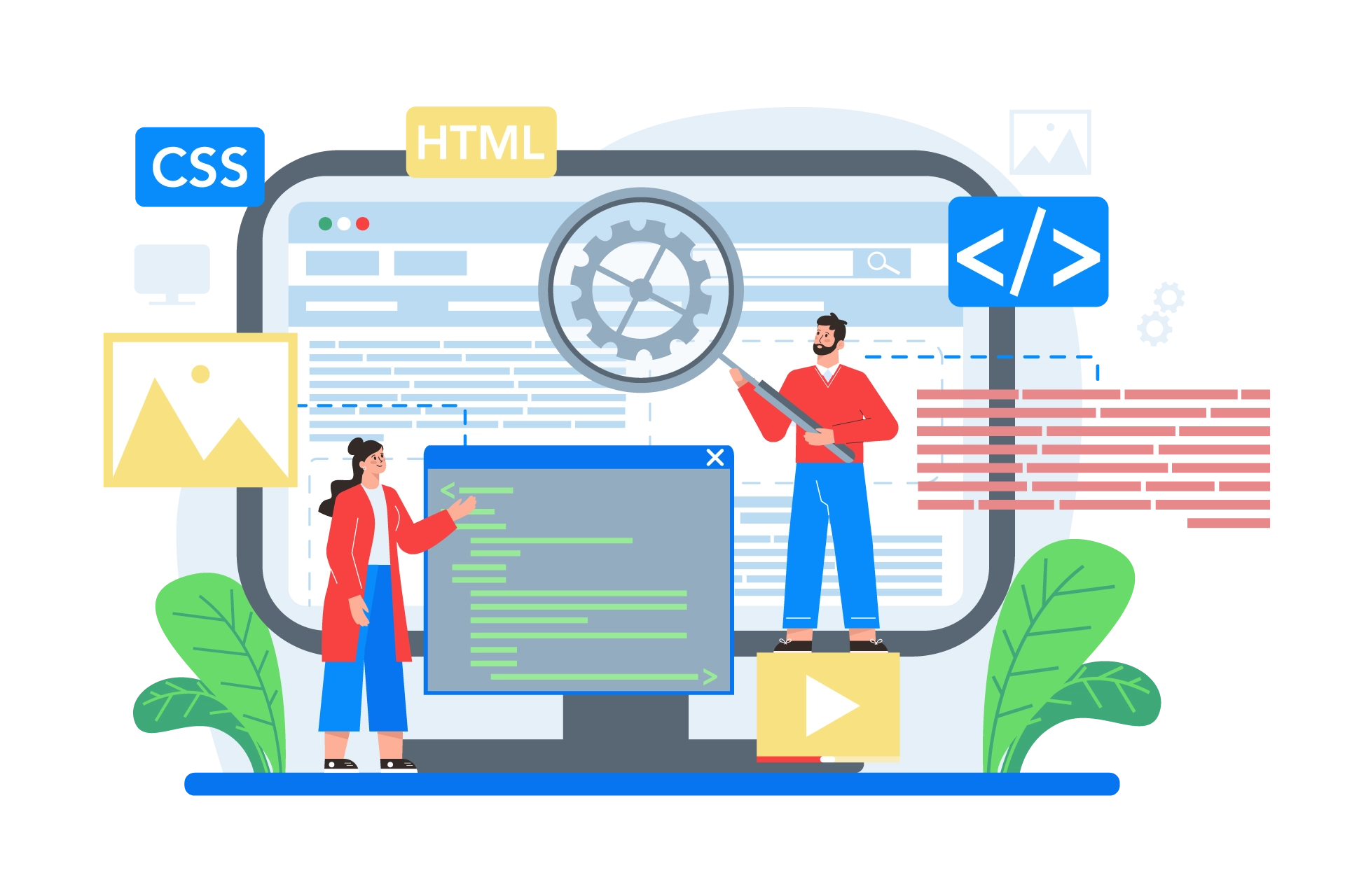 Web Application Development Illustration