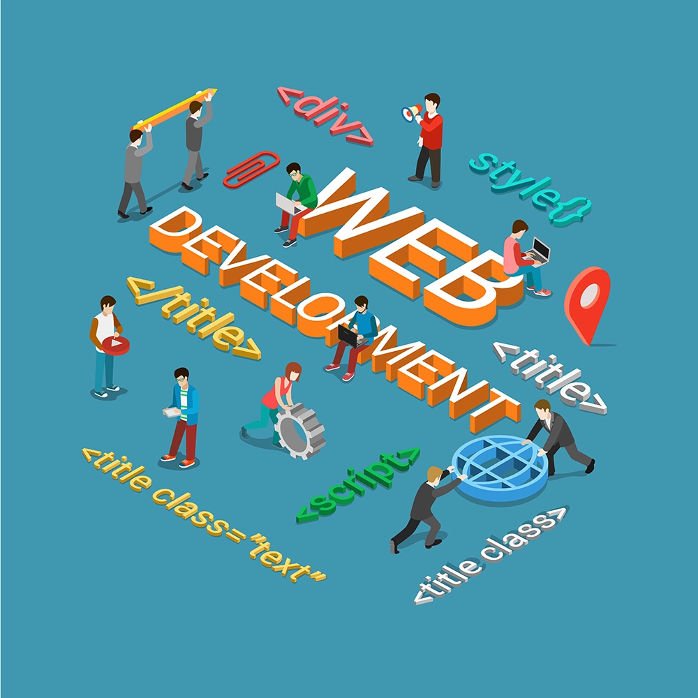 Web Development Elements Illustration
