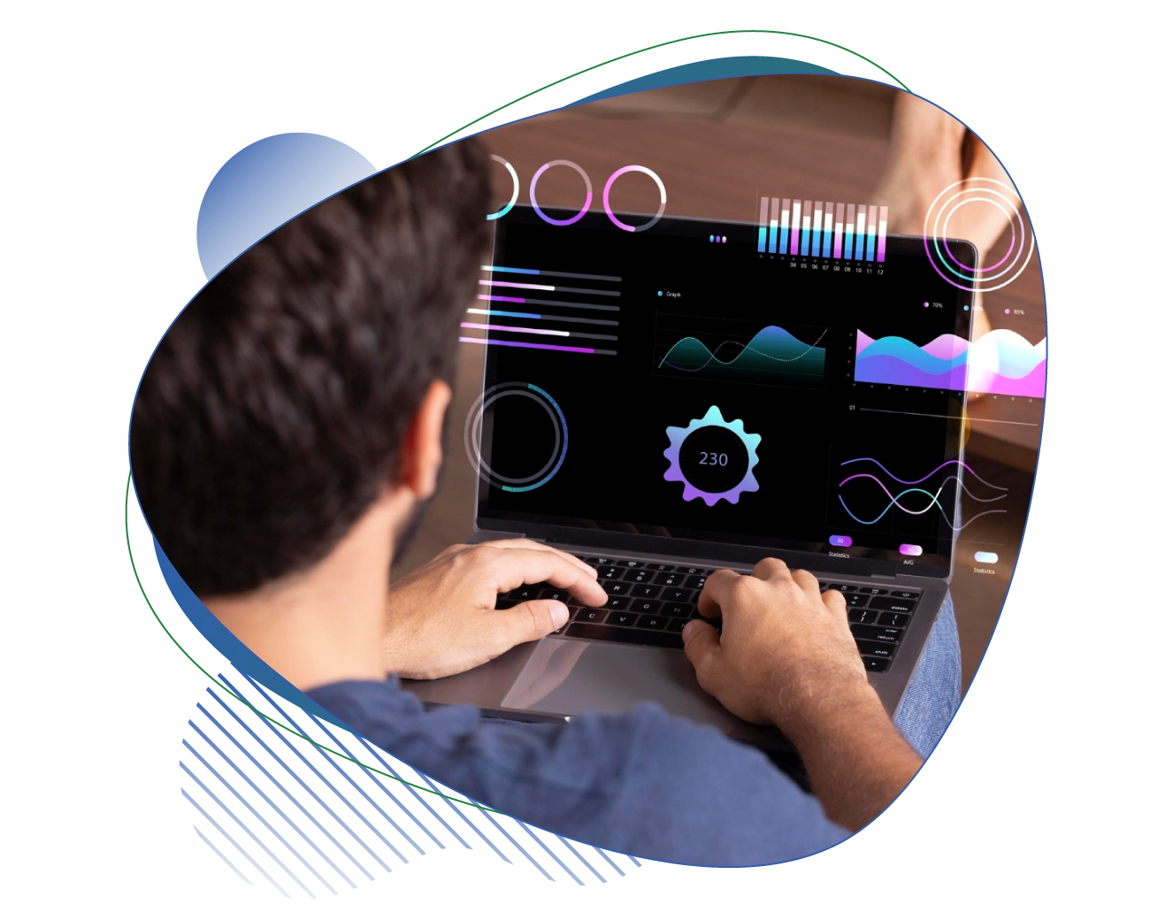 Desktop Shows Application Dashboard Elements