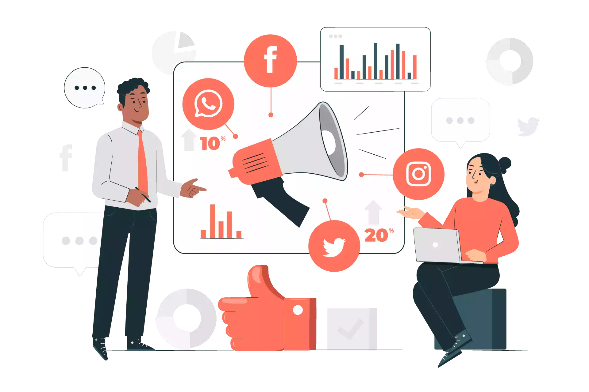 Digital Marketing Concept Illustration