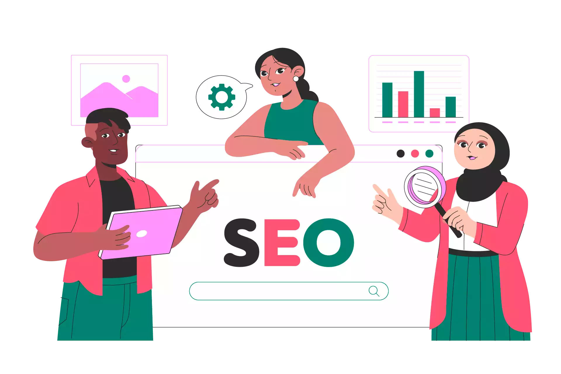 SEO concept illustration