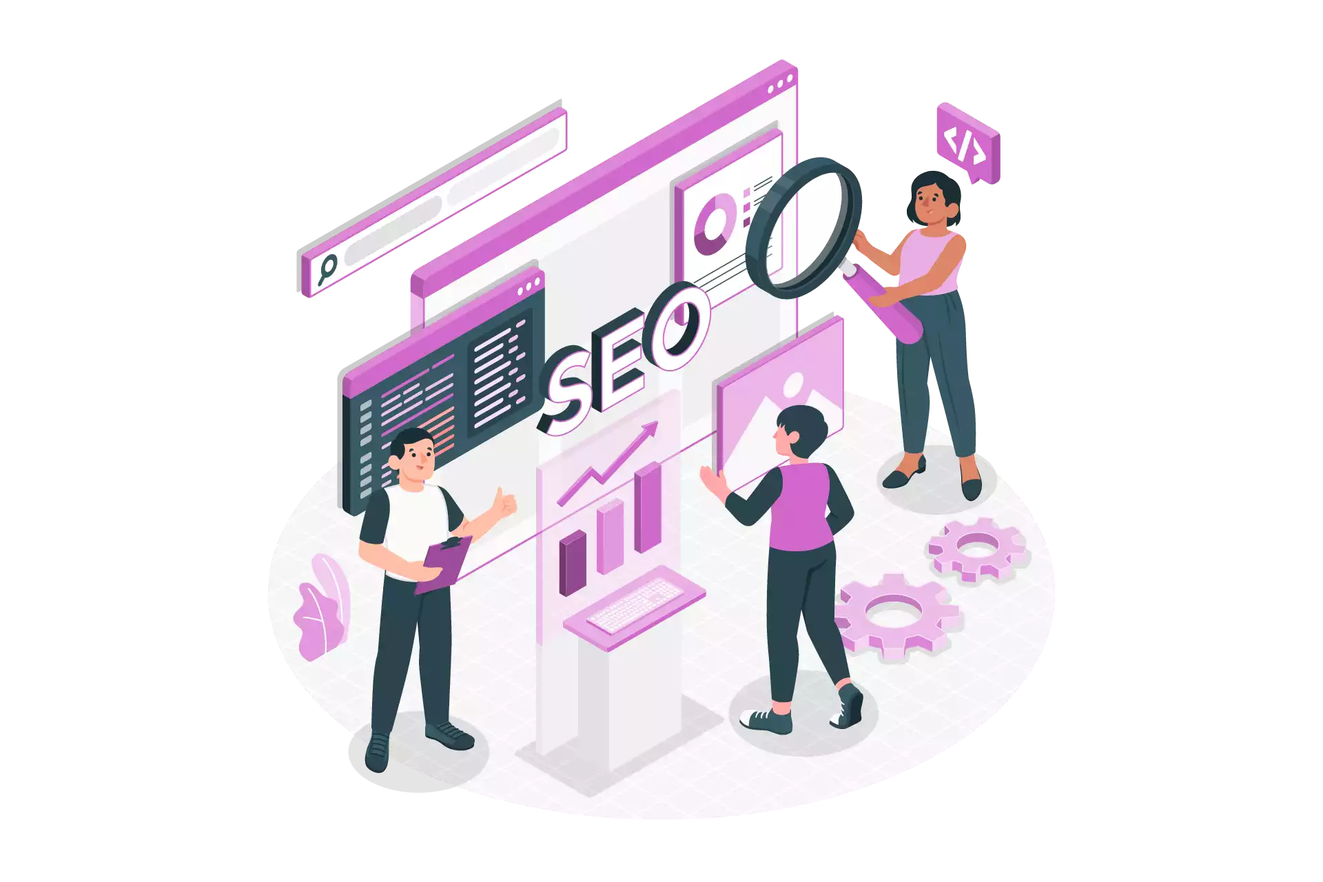 SEO illustration concept