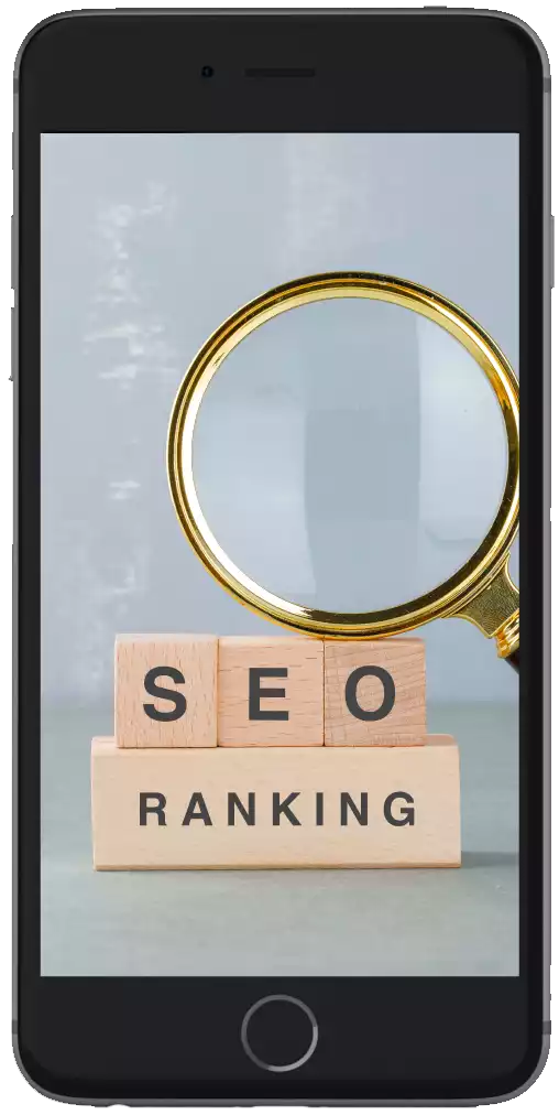 mobile screen layout with SEO Ranking word