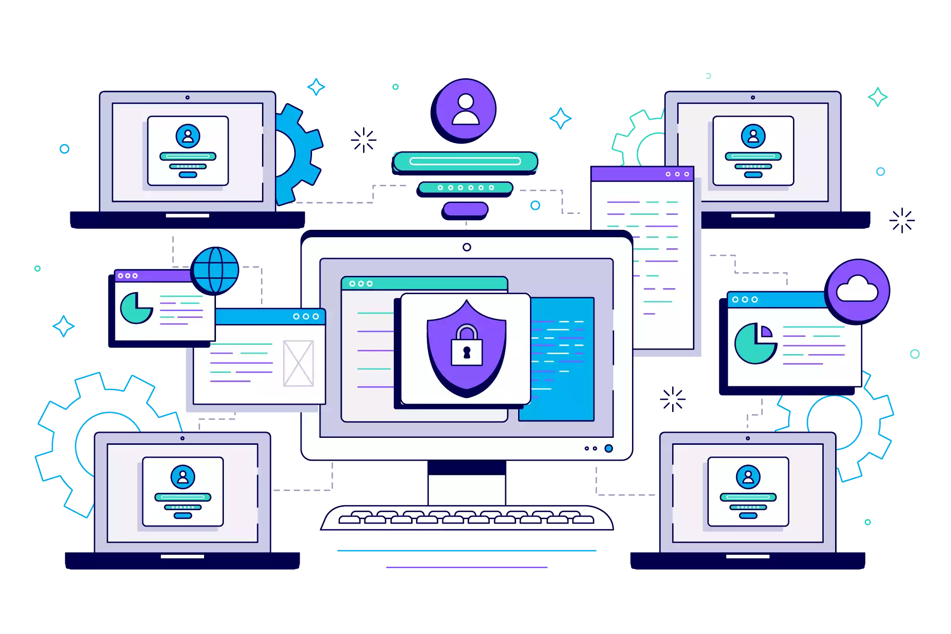 Website Security Concept Illustration