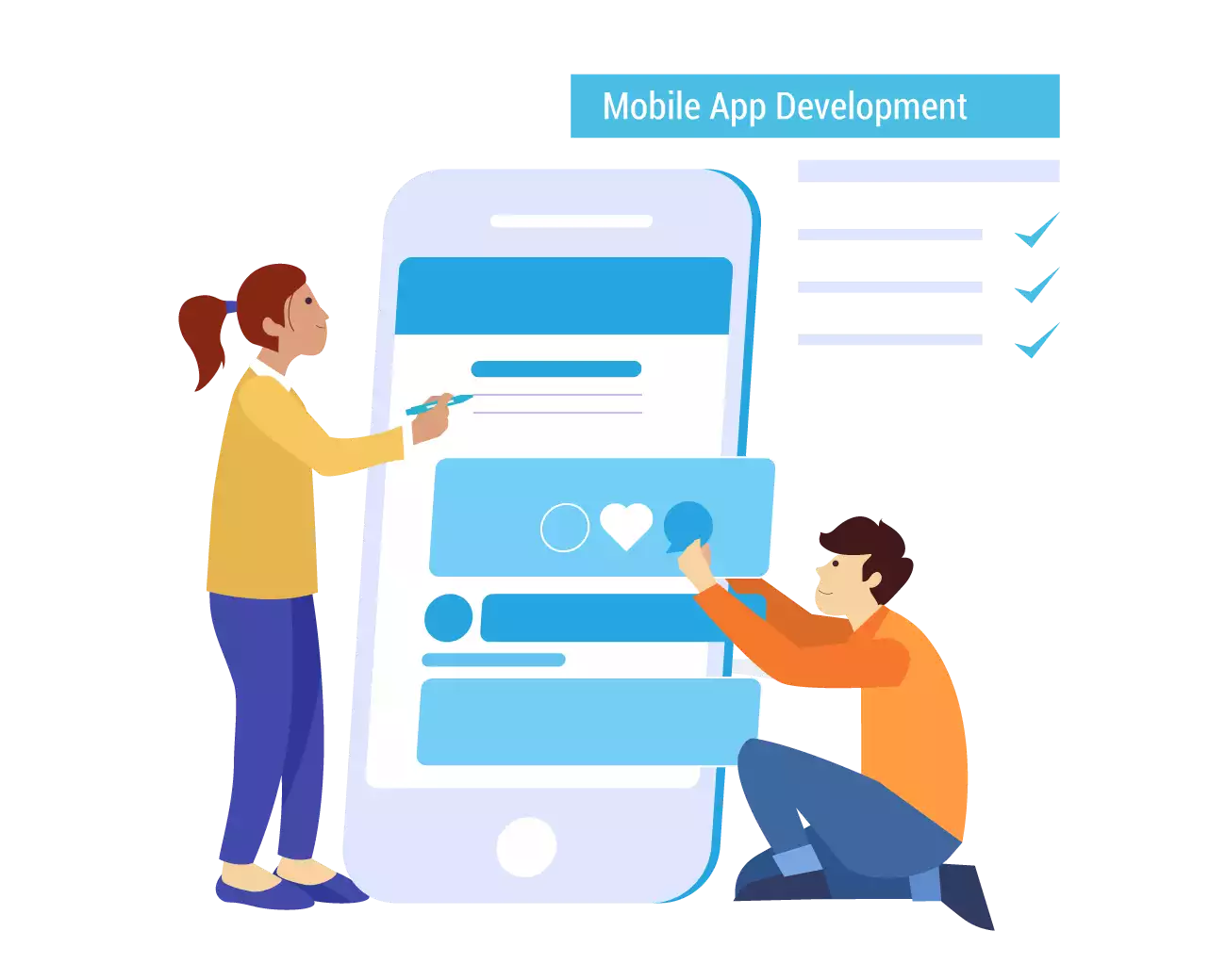 Mobile App Development Concept Illustration