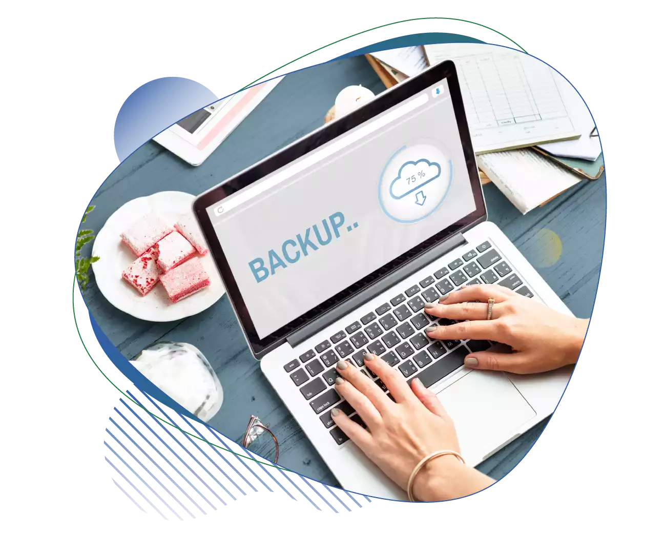 The Website Backup process running