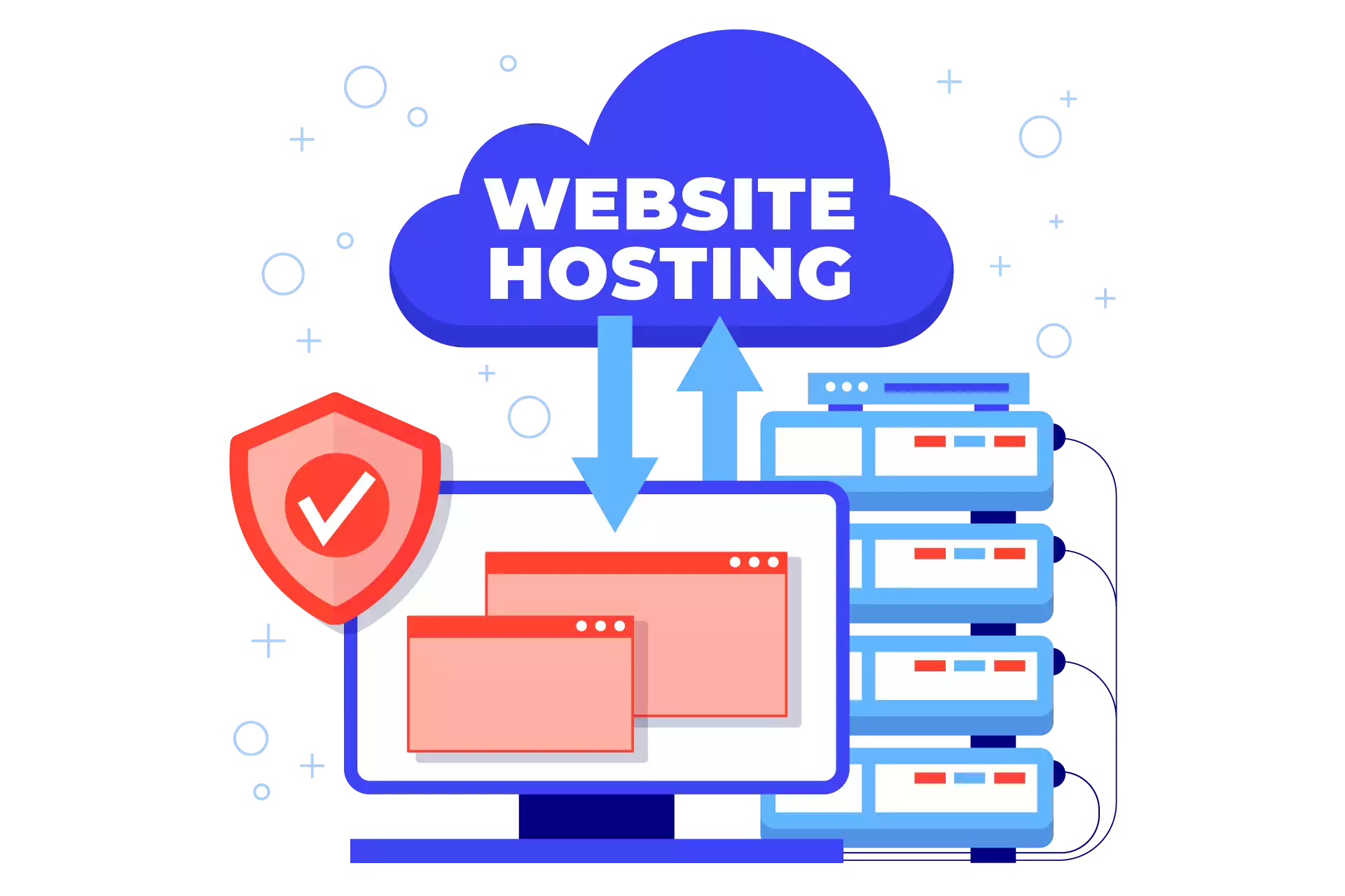 Illustration of Web Hosting
