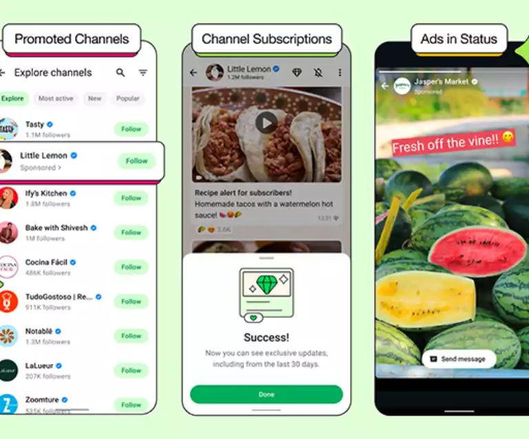 WhatsApp Ads in Status and Channel